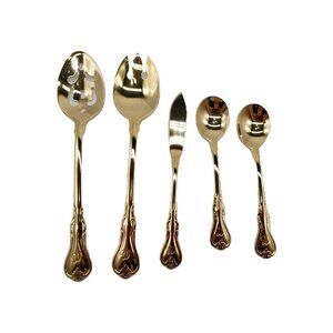 Personally Yours Tone Serving Spoon Fork Butter Knife & 2 Sugar Monogram “W”